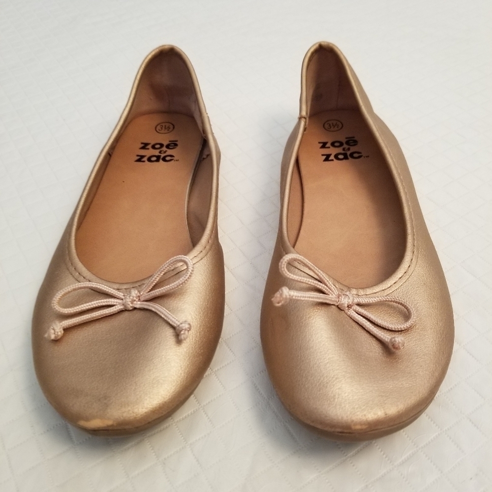 Zoe & Zac Rose Gold Flats Size 3.5 See Photos for Flaws
